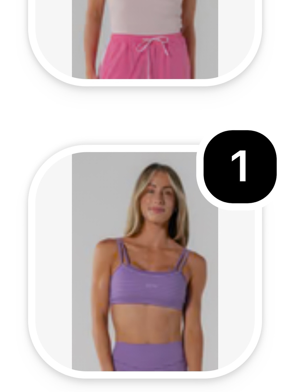 Double-Strap Lavender Sports Bralette